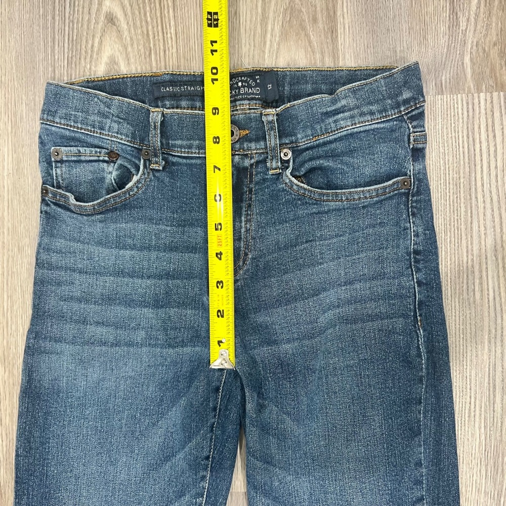 Lucky Brand Classic Straight Leg Medium Wash Denim Jeans 12 Adjustable Waist - Picture 5 of 9